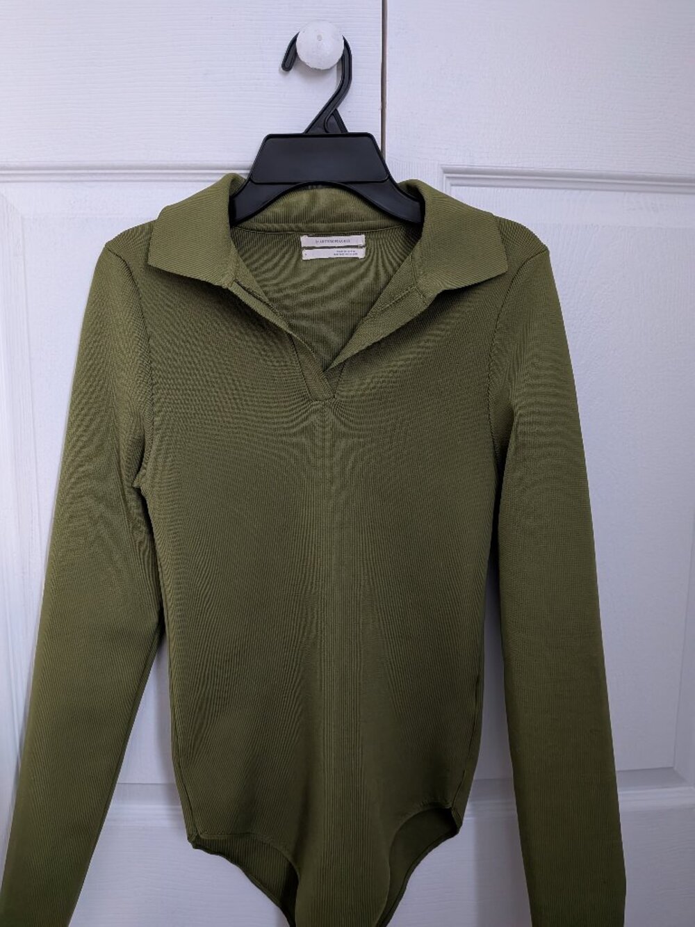 Anthropologie women's olive green bodysuit polo small